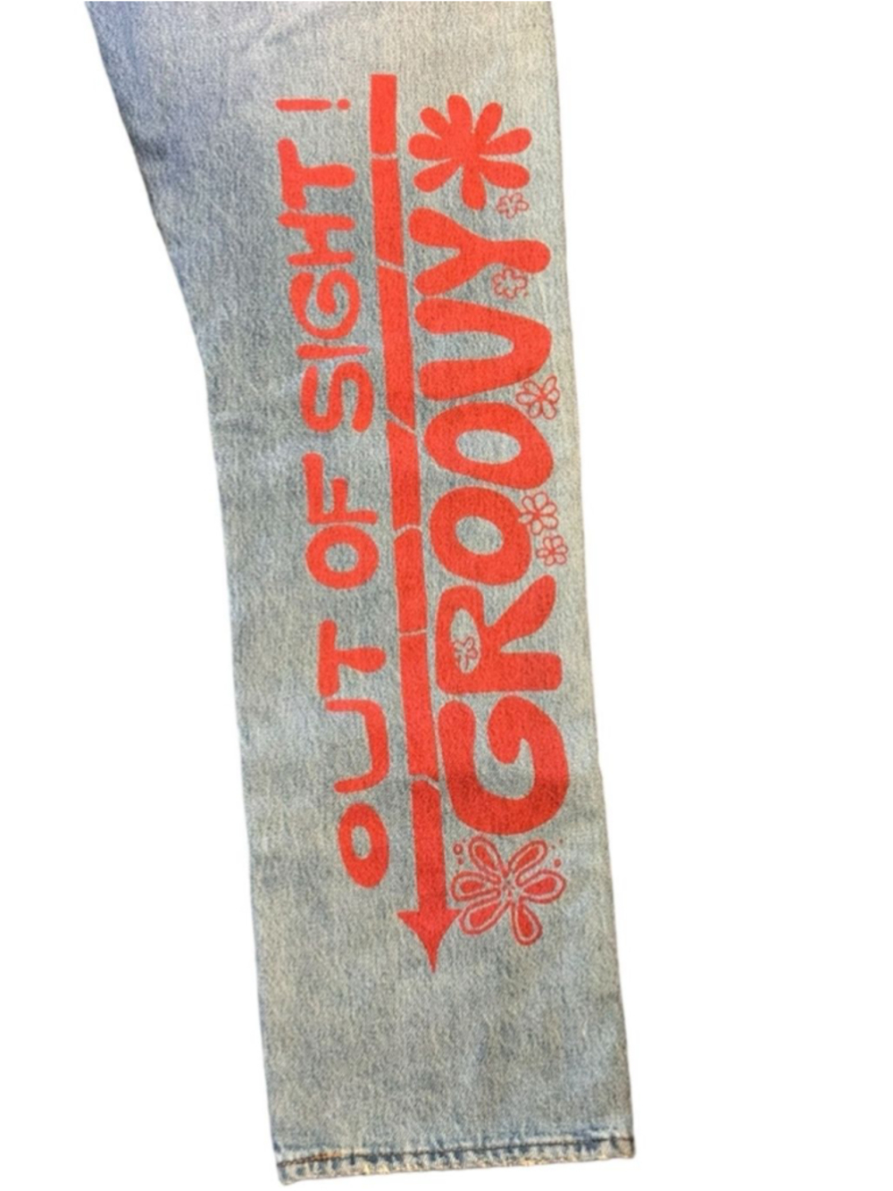 LEVI’S Men’s Premium 501 Original SUMMER LOVE JEANS Festival Groovy Sz 33x30 - Picture 8 of 11